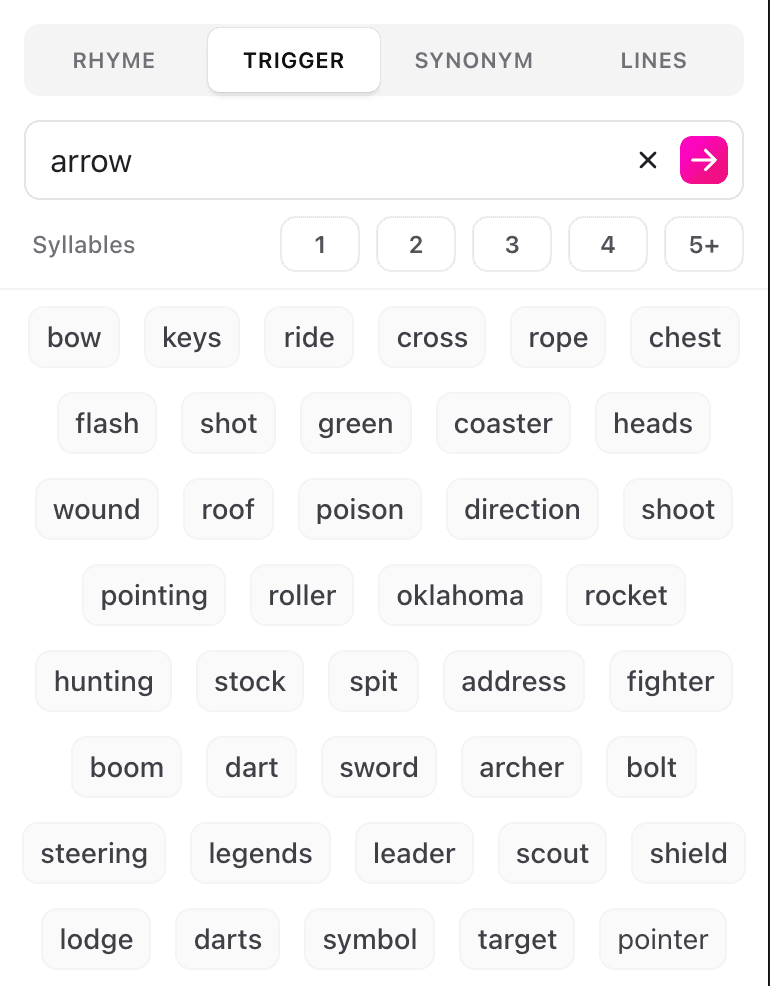 The triggers feature of the Chorus songwriting app