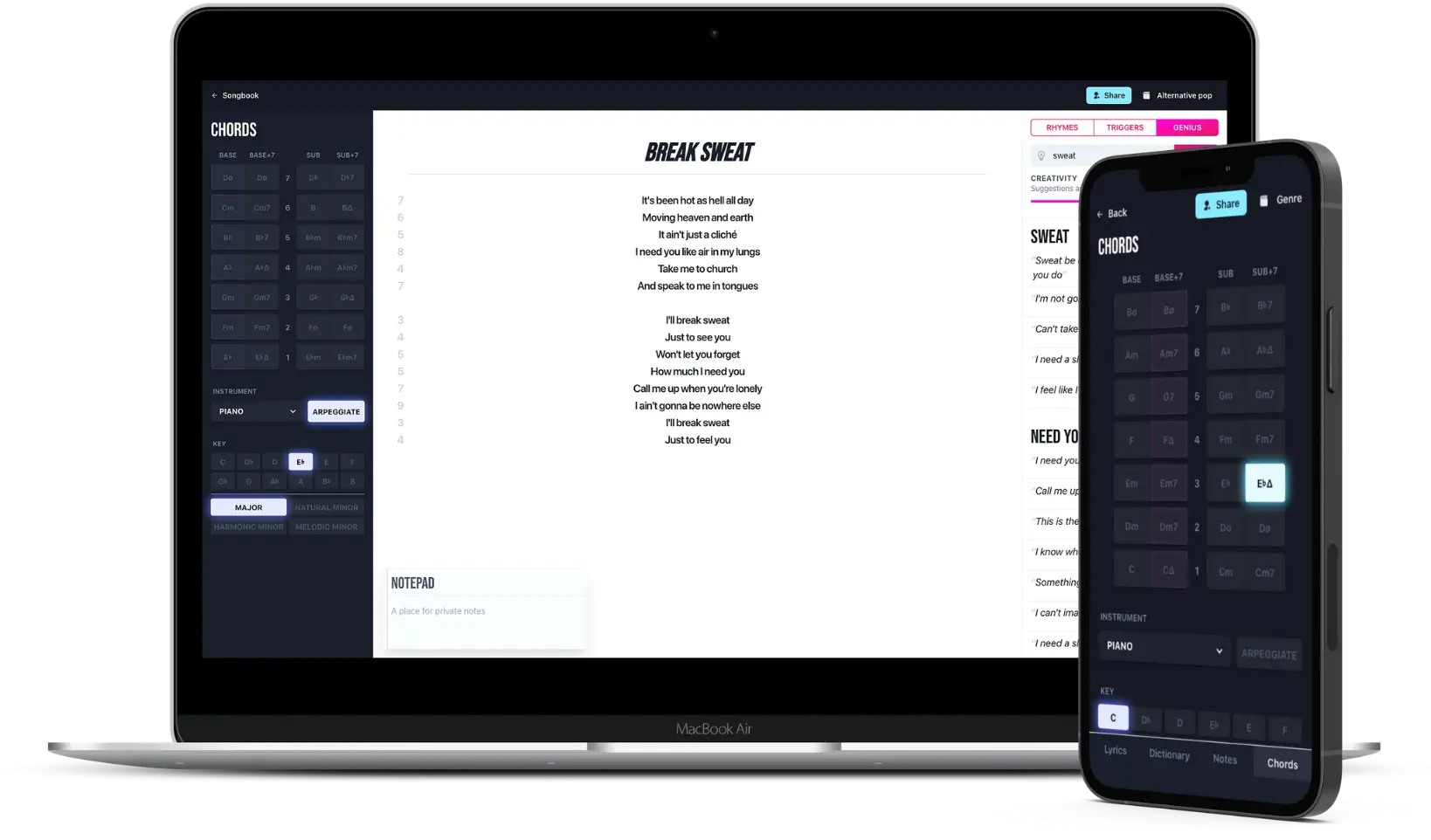 A screenshot of the Chorus app