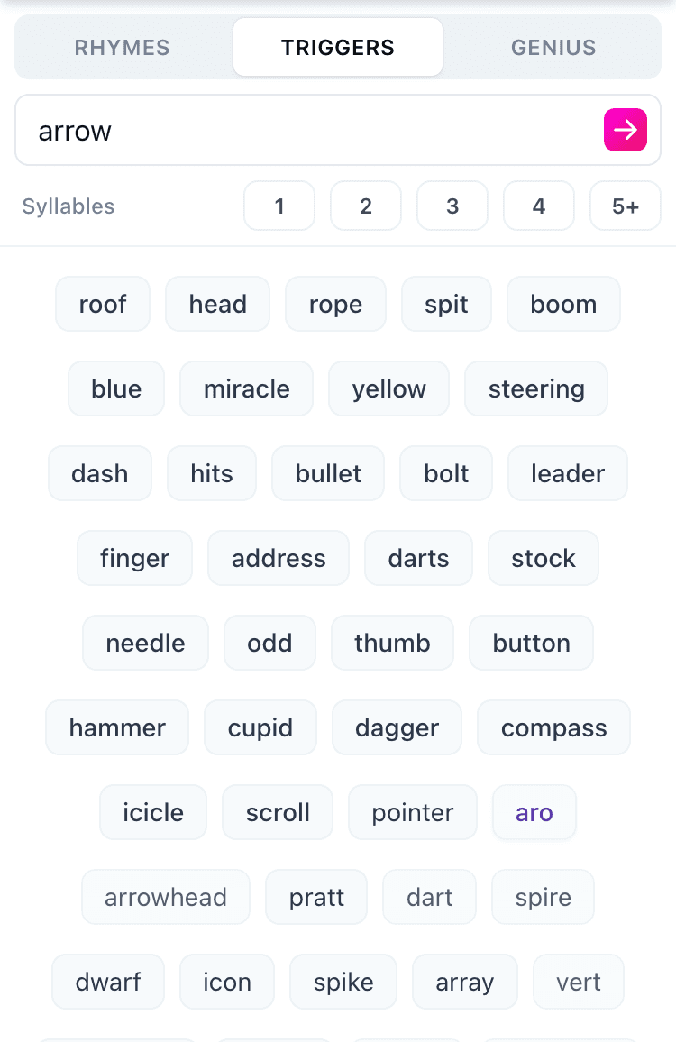 The triggers feature of the Chorus songwriting app