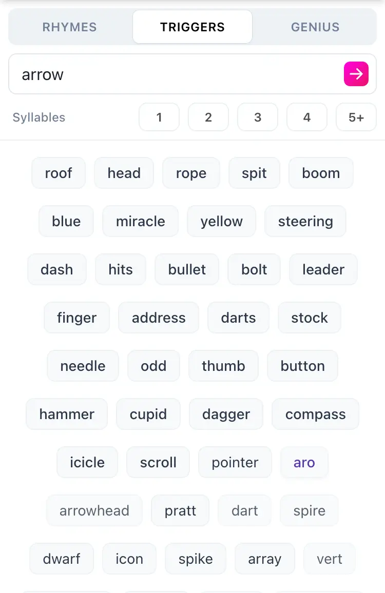 The triggers feature of the Chorus songwriting app